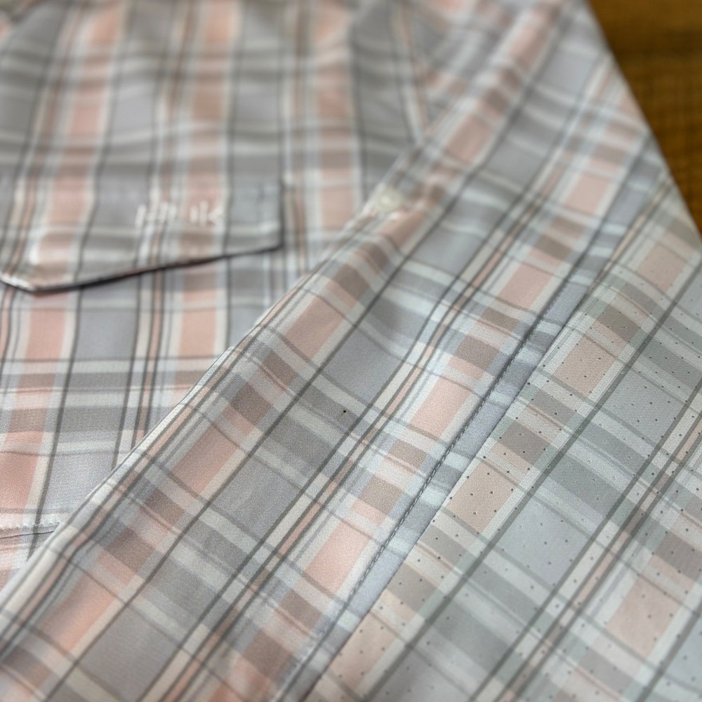 NWT Huk Performance Fishing Mens Tide Point Woven Plaid Long Sleeve Shirt Medium - Picture 5 of 11